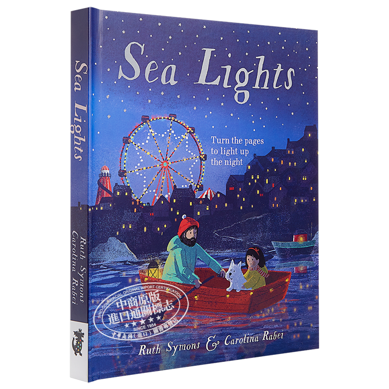 Ruth Symons Sea Lights 海上的灯光 精品绘本 儿童哄睡读物绘本故事书特殊纸张工艺 精装 英文原版 6-9岁