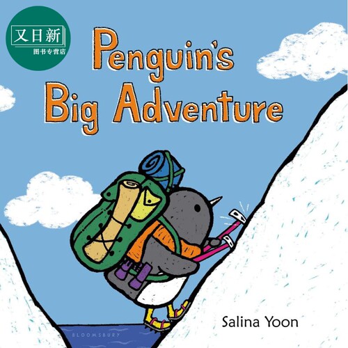 企鹅一族 企鹅的大冒险 Salina Yoon Penguins Big Adventure 英文原版 儿童纸板绘本 纸板书图画书 动物故事 又日新