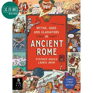 预售 趣味漫画神话故事集 古罗马的神话诸神与角斗士 Comic Strip Myths Myths Gods and Gladiators in Ancient Rome 又日新