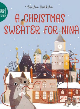 Cecilia Heikkila A Christmas Sweater for Nina 猫咪尼娜的毛衣 英文原版 进口图书 儿童绘本 动物故事图画书 又日新