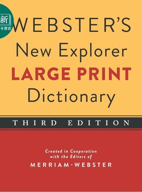 预售 韦氏新探索者大字体词典 第3版 Webster s New Explorer Large Print Dictionary 英文原版工具书Merriam Webster 又日新