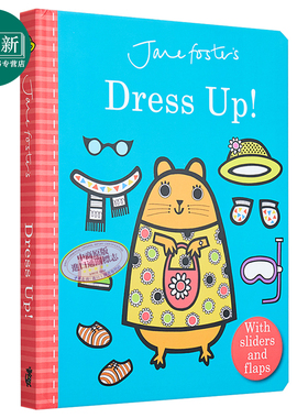 Jane Foster 一起来穿衣 Dress Up 幼儿启蒙推拉机关操作书 美育启蒙 低幼儿童绘本 故事图画书 翻翻页 英文原版