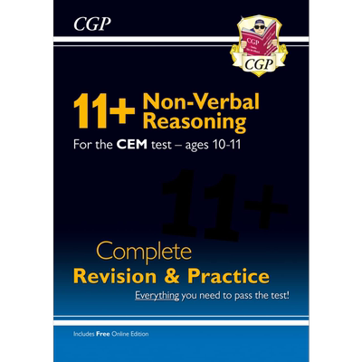 英国CGP New 11+ CEM Non-Verbal Reasoning Complete Revision and Practice Ages 10-11 with Online Edition 又日新