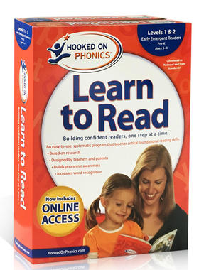 迷上自然拼读系列学与读学前级全集L1&2新版Hooked on Phonics Learn to Read Pre-K Complete Levels 1&2英语启蒙 又日新