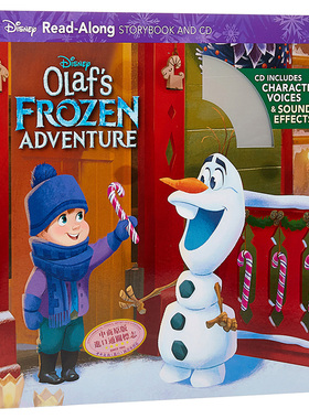 【圣诞书单】雪宝的冰雪大冒险 英文原版 Olaf's Frozen Adventure 附CD 迪士尼故事绘本 冰雪奇缘