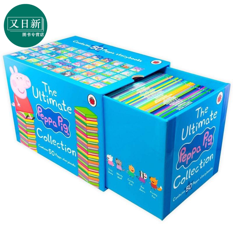 50册全套装小猪佩奇英文原版绘本peppa pig英文绘本3-6儿童原版英语故事书儿童绘本启蒙幼儿粉红猪小妹宝宝早教益智书