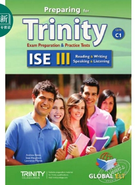 Preparing for Trinity-ISE III CEFR C1 备考英语综合能力考试三级C1听说读写自学套装 含答案 7-12岁