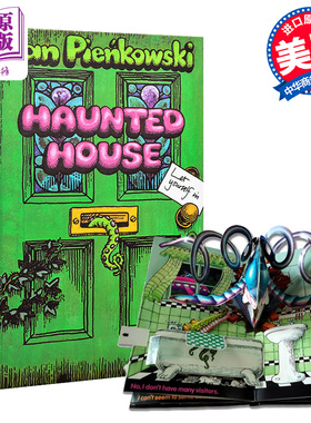 【万圣书单】立体怪怪屋 英文原版 Haunted House 精装 互动游戏书 立体书 风趣幽默 6-12岁 Jan Pienkowski