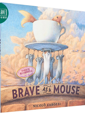 Nicolo Carozzi Brave as a Mouse 像老鼠一样勇敢 英文原版 进口图书 儿童绘本 动物故事图画书 金鱼 猫 友谊