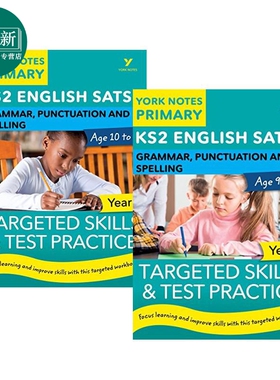 培生Yorknotes 小学五六年级英语 SATs 语法标点符号拼写目标技能测试练习 KS2 英国小升初教辅有答案 英文原版