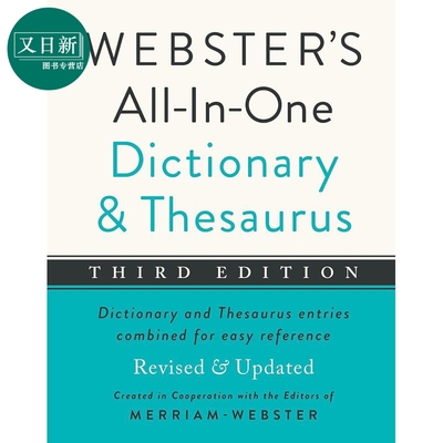 预售 韦氏综合词典和同义词库 2024年第三版 Webster s All In One Dictionary & Thesaurus 英文原版Merriam Webster 又日新