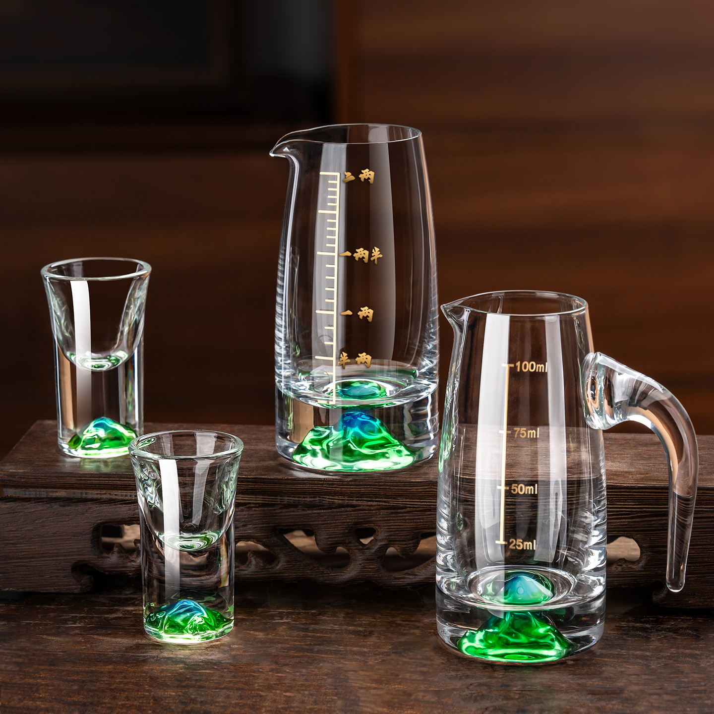 白酒杯套装家用二两分酒器中式