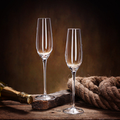 水晶玻璃香槟杯6只套装 家用高脚红酒杯一对创意2个起泡鸡尾酒杯子