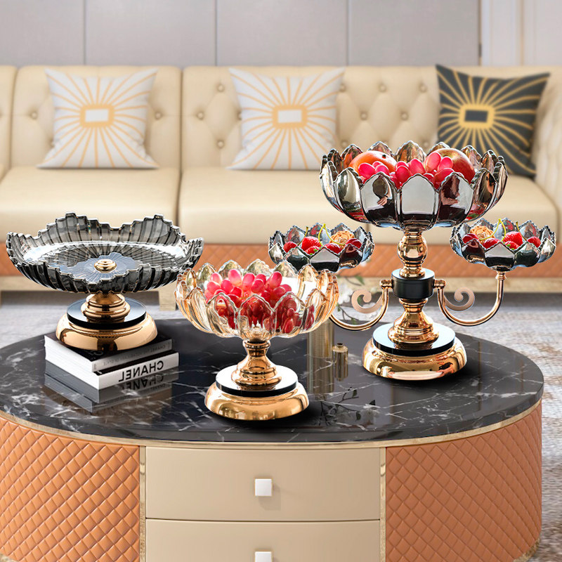 Fruit plate crystal Glass European style Luxurious high-grade Fruit plate originality Northern Europe Light extravagance modern a living room tea table householdin the Tableware , Tableware , Fruit bowl/Fruit plate/Hamper  category - from Buy2taobao.com to provide professional Taobao agent buy service