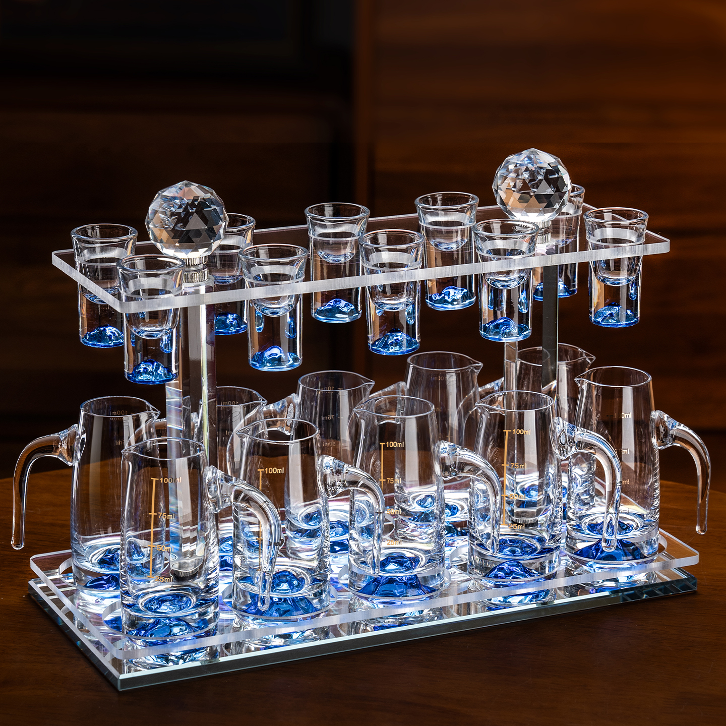 蓝山白酒杯分酒器套装家用轻奢