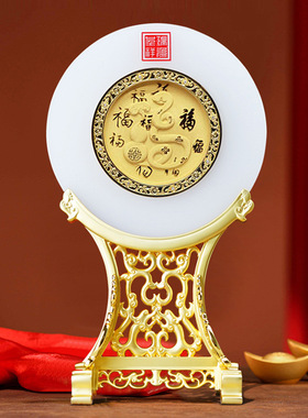 绒沙金琉璃金蛇摆件生肖蛇工艺品奖盘蛇年保险公司年会送礼吉祥物