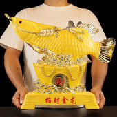 招财金龙鱼摆件金鱼客厅玄关办公室桌面酒店前台收银摆放开业礼品