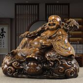 笑佛弥勒佛摆件人生如意布袋佛招财金蟾家居装 饰公司店铺开业礼品