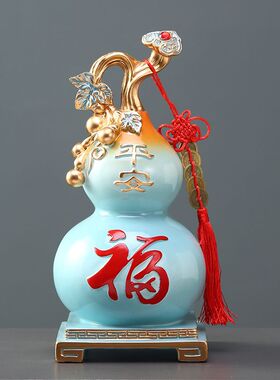 福字葫芦摆件招财平安存钱罐客厅电视柜玄关装饰乔迁新居开业礼品