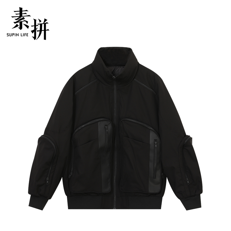 素拼潮无帽休闲常规潮鹅绒服潮