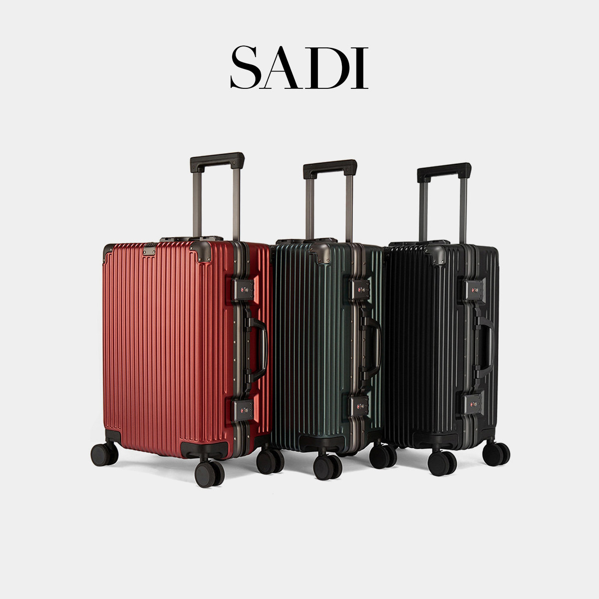 SADI萨迪PC铝框静音万向轮旅行箱