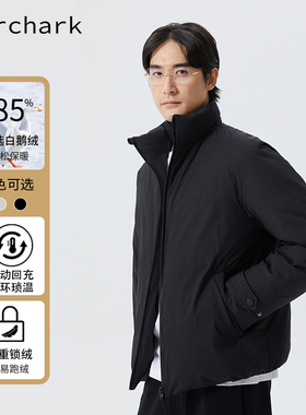 楼高素衣2025冬季新款男士轻量化立领防寒保暖三星鹅绒羽绒服外套