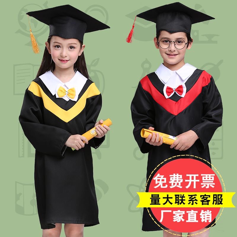 儿童博士服幼儿园毕业礼服小学生