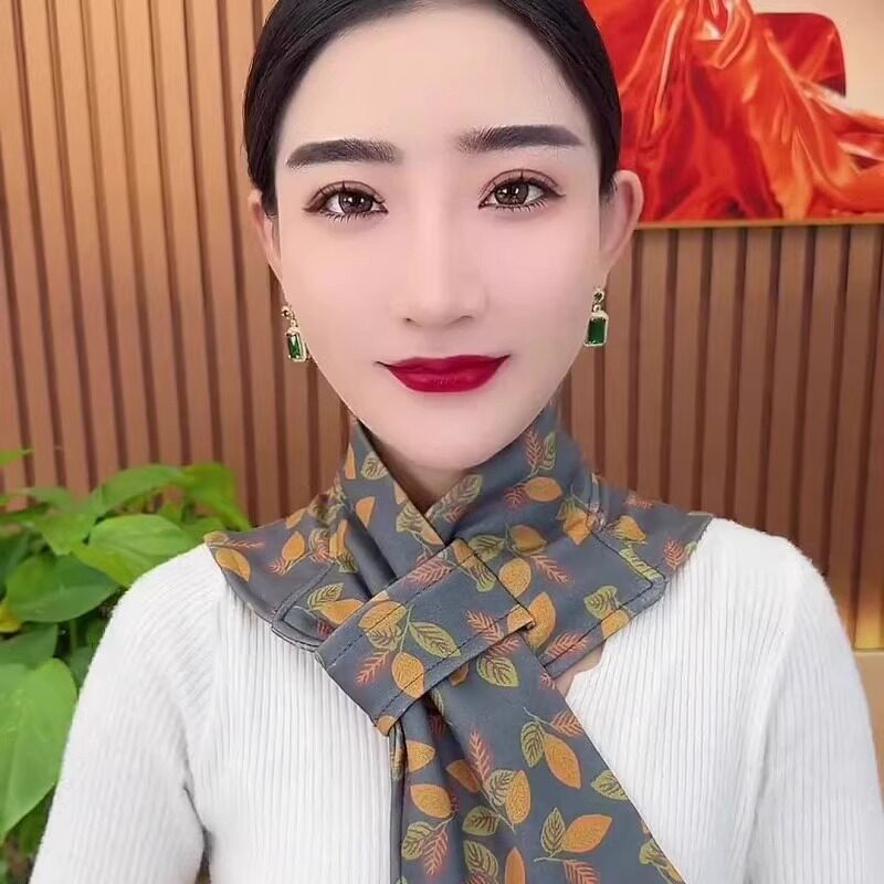 送暖宝宝澳绒新款棉护洋气护颈围脖时尚保暖长巾加长百搭丝巾围巾