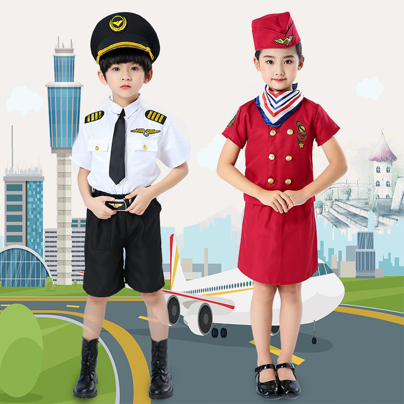 中国机长儿童服装男孩空军飞行员