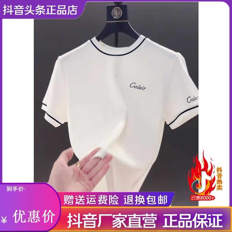 师凯服饰Amphelisia新款夏季网红短袖T恤男士高级感轻奢简约上衣