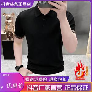 鹏然轻奢男装夏季男透气翻领短袖POLO衫时尚潮流百搭休闲时尚T恤