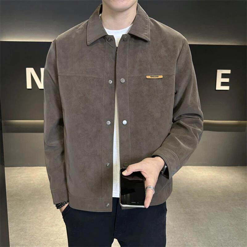 Neural男装男士夹克2026春季新款高级感翻领麂皮外套痞帅潮牌