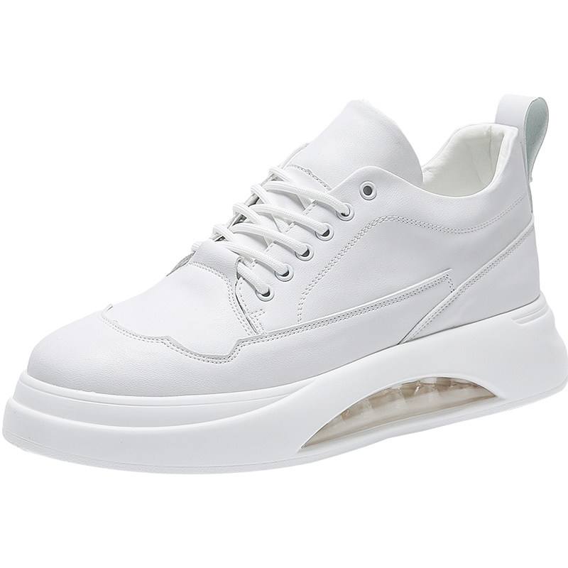 潮流男鞋子秋冬百搭气垫小白鞋男运动透气厚底内增高白色休闲板鞋