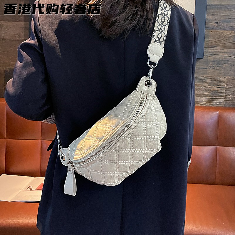 法国ZAMP正品真皮胸包女2026新款休闲斜挎腰包高级感百搭单肩包