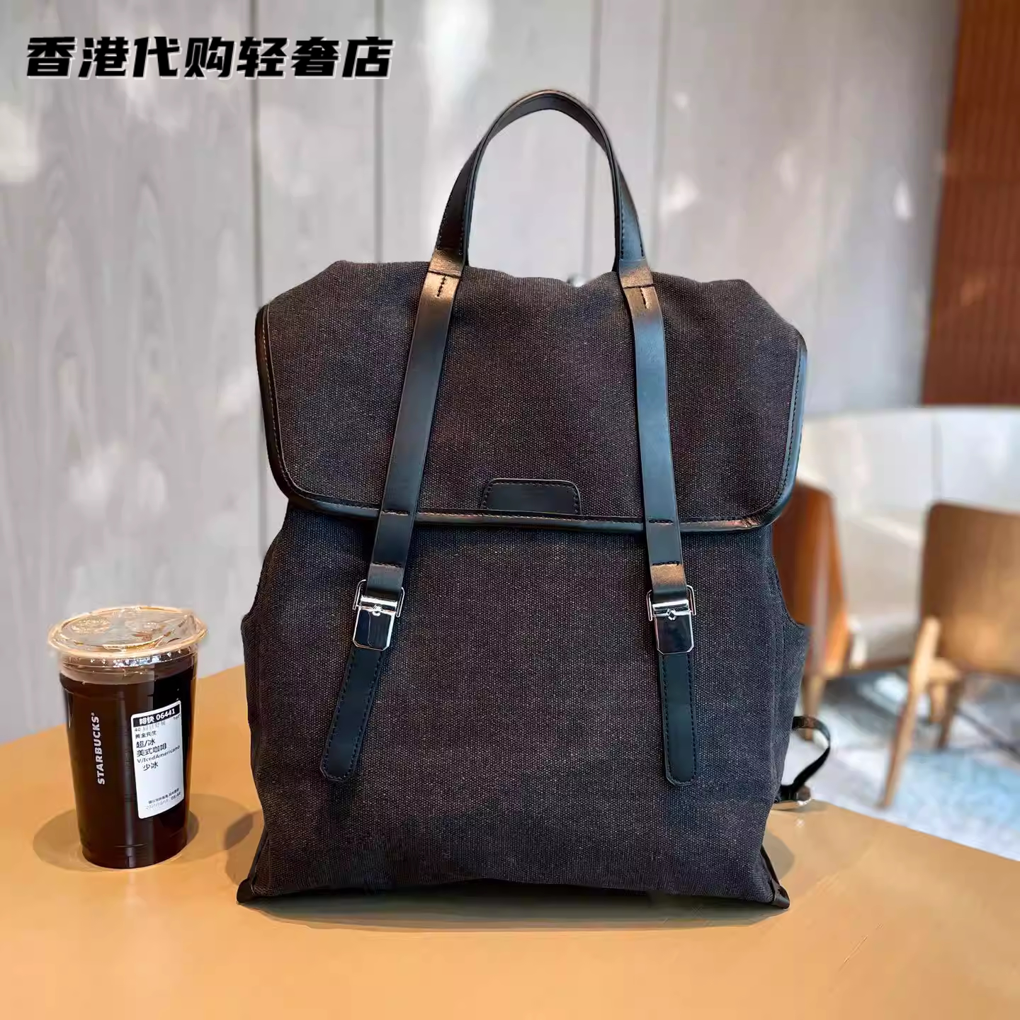法国ZAMP新款大容量复古通勤双肩包女轻便帆布时尚背包高级旅行包