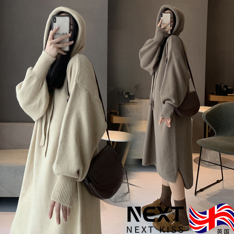 英国Next kiss孕妇秋冬装毛衣洋气宽松中长款时尚套装冬连衣裙子