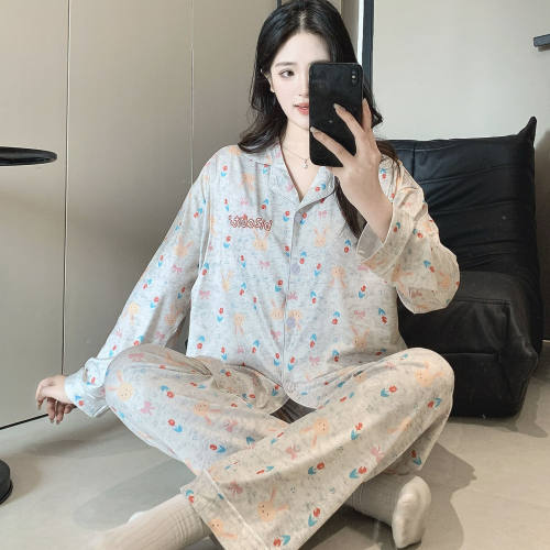 法国Uamtor月子服秋冬薄款纯棉吸汗哺乳孕妇睡衣产妇免穿文胸家居