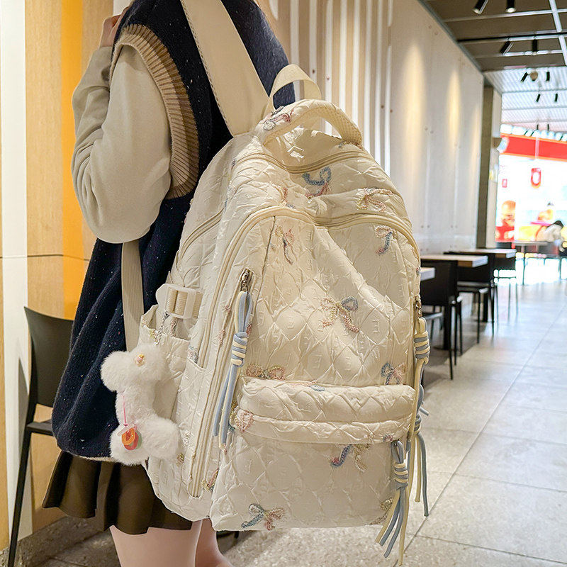 日本lp书包女双肩包初中生小学生高颜值小清新可爱大容量校园背包