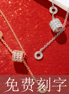 免费字小蛮腰流苏满钻项链999纯银时尚百搭毛衣链ins高级感百搭款