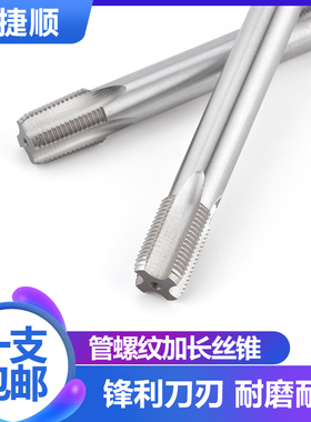 加长管螺纹机用丝锥管丝攻RP/G/ZG/Z/PT/RC/NPT1/161/8 1/4*100长