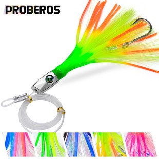 8.7英寸拖钓路亚饵 85g金属头章鱼饵鱿鱼须软饵海钓仿生假.3 22cm