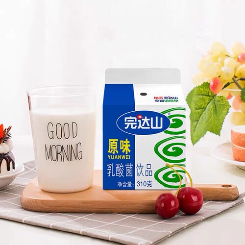 完达山原味乳酸菌饮料黄桃燕麦