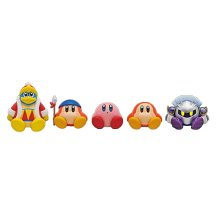 日本正版奇谭KITAN 星之卡比坐姿造型扭蛋 瓦豆鲁迪魅塔骑士摆件