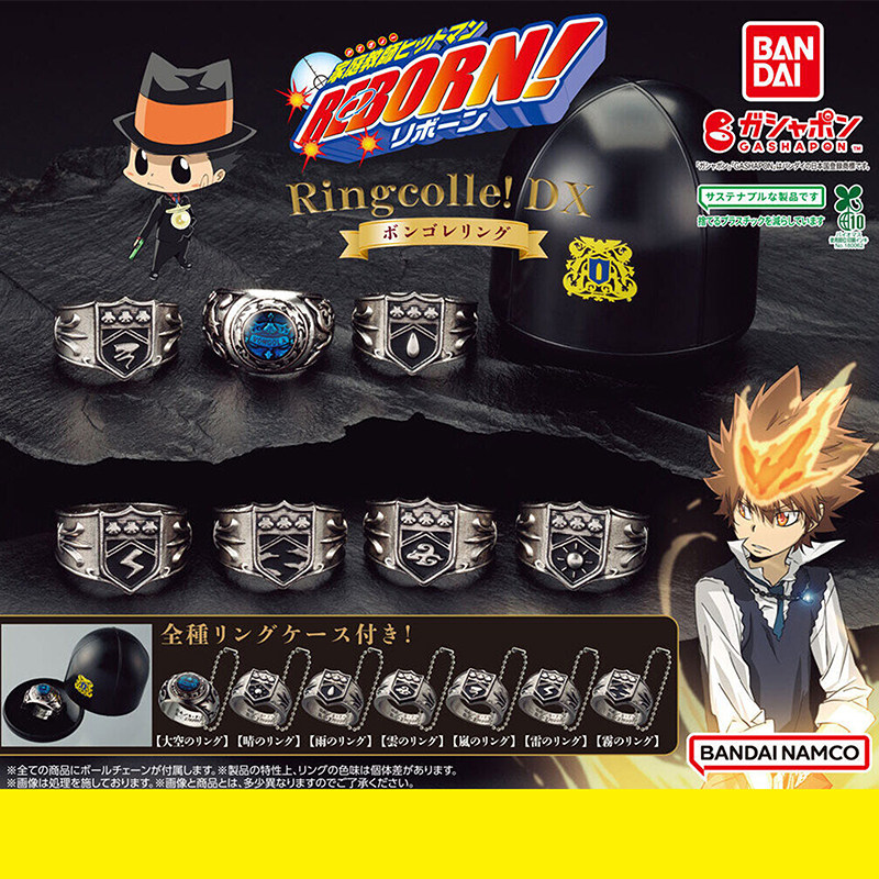 日本正版万代BANDAI 家庭教师彭格列指环戒指扭蛋 家教守护者大空