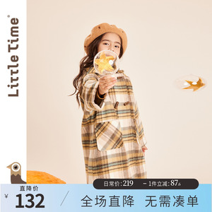 Littletime女童秋冬毛呢外套