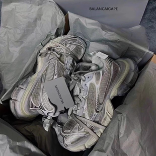 情侣运动鞋 莆田巴黎3xl老爹鞋 复古做旧2025新款 女款 子 奶茶灰男鞋