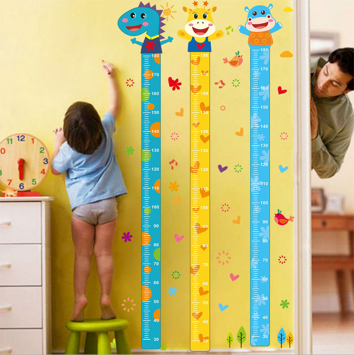 Children's Room Bedroom decor originality a living room baby Feet tall Cartoon height Sticker Wall stickers removein the Home accessories , Stickers , Wall Stickers  category - from Buy2taobao.com to provide professional Taobao agent buy service