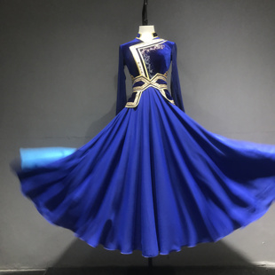 北京小夕出租定制新款蒙古大裙摆练习表演服少数民族舞蹈演出服