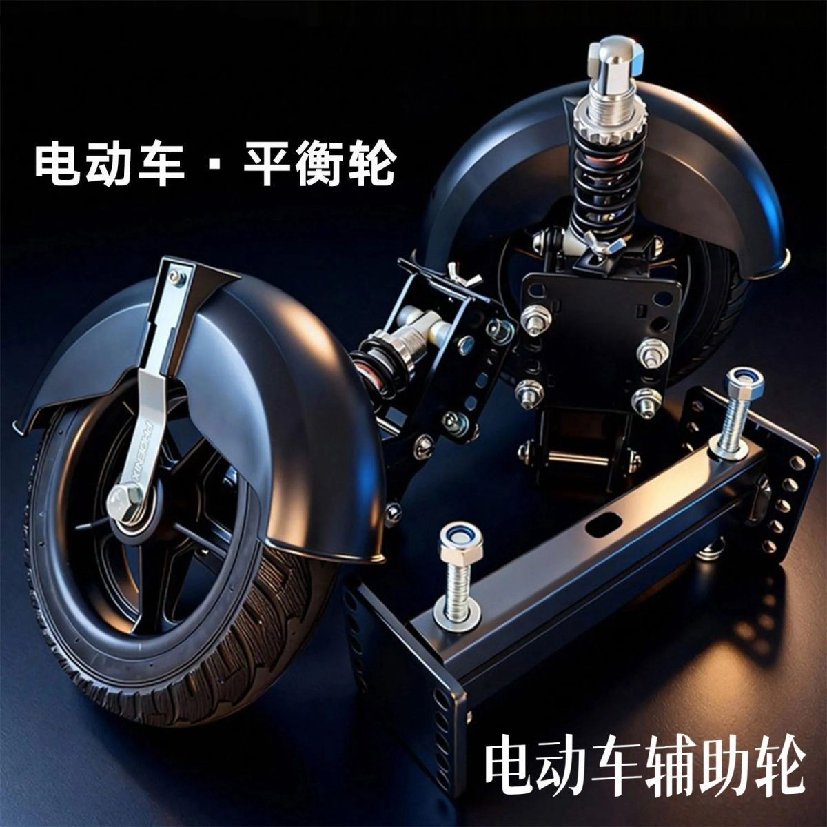 电动车辅助轮成人新手骑车专用电动车辅助轮学车外卖神器支撑轮骑