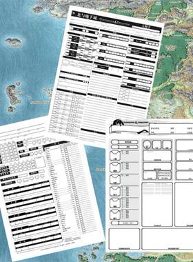 龙与地下城.DND.3R.4E.5E.克苏鲁.TOC空白人物卡